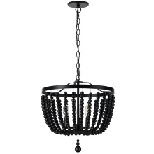 Dainolite BGT-163P-MB - 3 Light Matte Black Beaded Pendant