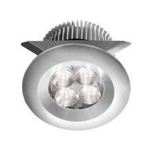 Dainolite MP-LED-8-AL - Aluminum 2x4W 3000K, CRI80+, 25Â° beam, 24VDC input with Male Connector, 18" Lead wire, D70xH50 