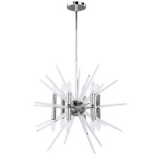 Dainolite VEL-2412C-PC - 12 Light Incandescent Chandelier, Polished Chrome Finish with Clear Acrylic Spikes