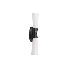 Dainolite WTY-192W-MB - 2 Light Wall Sconce in Matte Black w/ Opal Glass