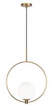 Matteo Lighting C71311AGOP - Averley Aged Gold Brass Pendant
