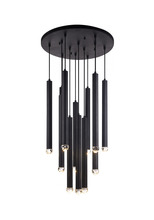 Matteo Lighting C78312MB - Reign Matte Black Pendant