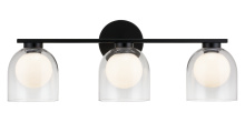 Matteo Lighting W60703BKCL - Derbishone Black Wall Sconce