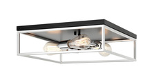 Matteo Lighting M15543BKCH - Clarke Black + Chrome Flush Mounts