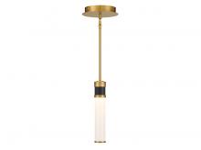 Savoy House Canada 7-1643-1-143 - Abel LED Mini-Pendant in Matte Black with Warm Brass Accents