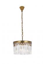 Elegant 1208D16SG/RC - Sydney 16 inch round crystal pendant in satin gold