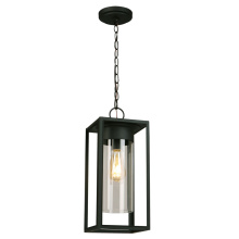 Eglo Canada 203036A - 1 LT Outdoor Pendant w/ Mattte Black Finish & Clear Glass Shade