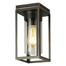 Eglo Canada 203666A - 1 LT Outdoor Flush Mount w/ Oil Rubbed Bronze Finish & Clear Glass Shade