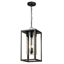 Eglo Canada 203668A - 3 LT Outdoor Pendant w/ Oil Rubbed Bronze Finish & Clear Glass Shade