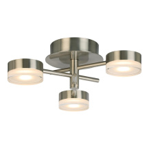 Eglo Canada 203971A - 3 LT Integrated LED Ceiling Light w/ Brushed Nickel Finish & Satin Acrylic Shades