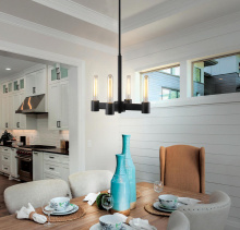 Eglo Canada 204551A - 3 LT Open Bulb Chandelier w/ Matte Black Finish