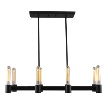 Eglo Canada 204554A - 8 LT Open Bulb Linear Pendant w/ Matte Black Finish