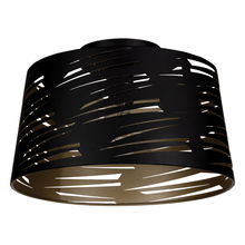 Eglo Canada 206306A - 1 LT Ceiling Light w/ Black Finish & Black w/ Gold Interior Shade