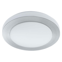 Eglo Canada 93288A - 1 LT Integrated LED Ceiling Light w/ Brushed Aluminum Finish & White Plastic Diffuser